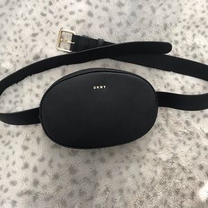 DKNY Black Leather Beltbag